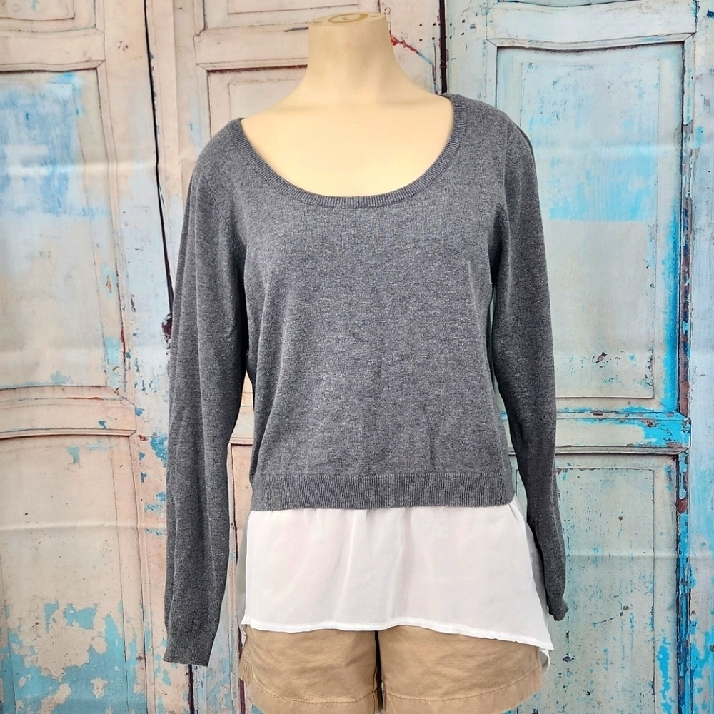 Venus Sweater with sheer bottom hem